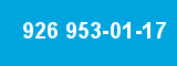 926 953-01-17 926 953-01-17